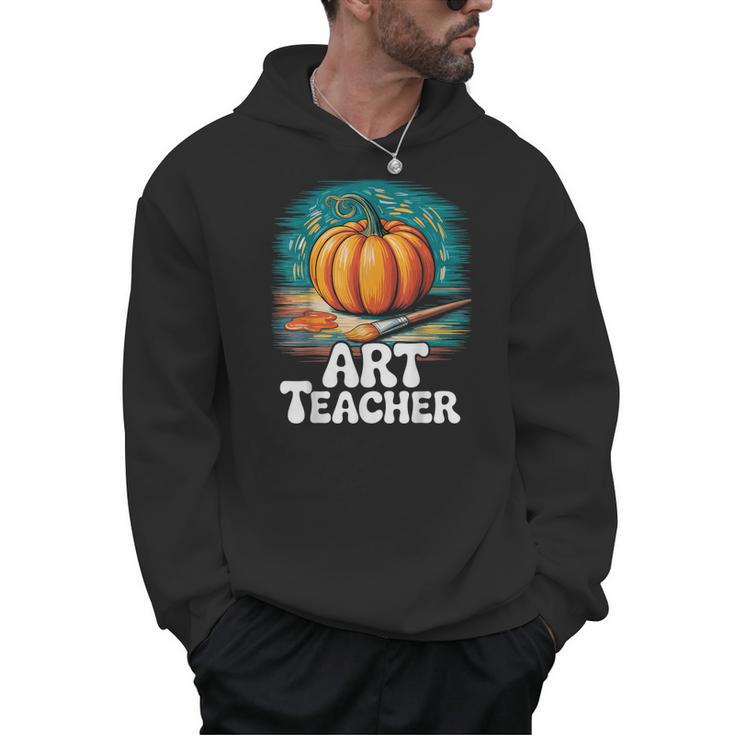 Art Teacher Pumpkin Painting Halloween Costume Men Hoodie