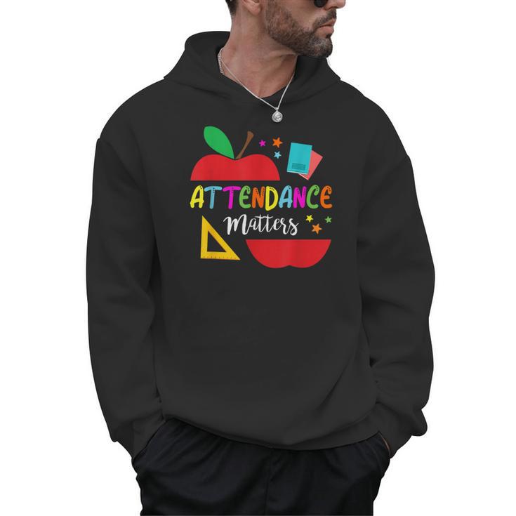 Attendance Matters Teacher Apple For Back To School Men Hoodie