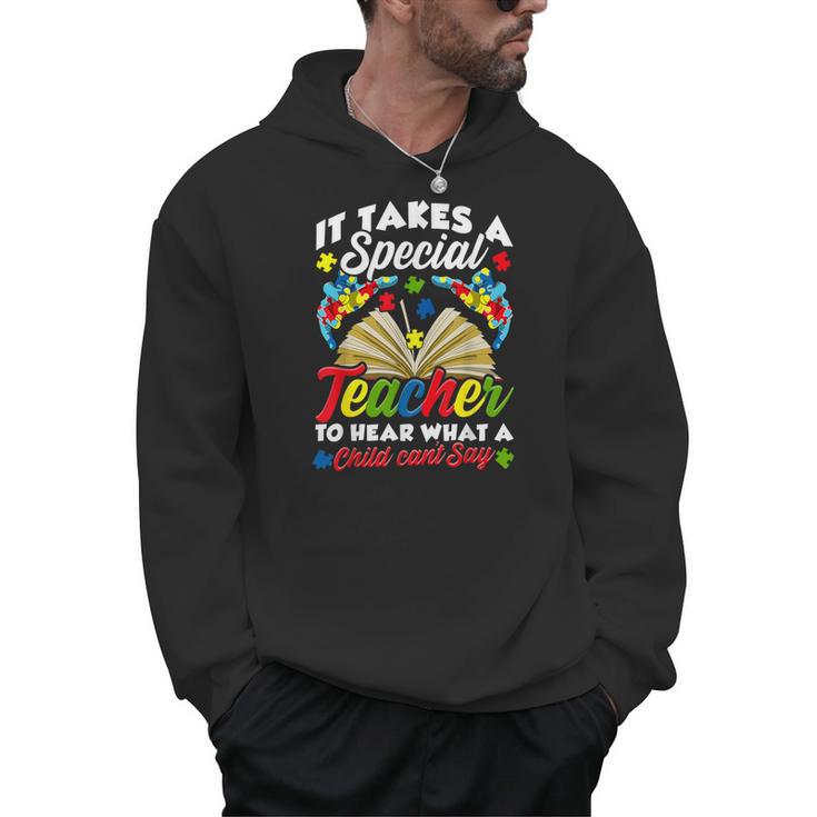 Autism Awareness Teacher Shirts It Takes A Special Teacher Men Hoodie
