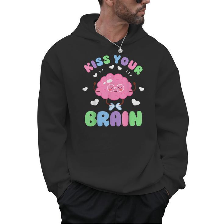 Back To School Kiss Your Brain Cute Teacher Appreciation Men Hoodie