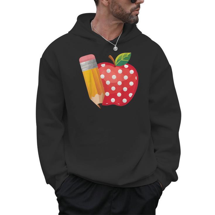 Back To School Pencil And Apple Teacher Student Men Hoodie