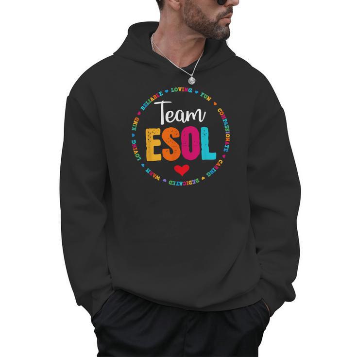Back To School Teachers Crew Students Team ESOL Teacher Men Hoodie