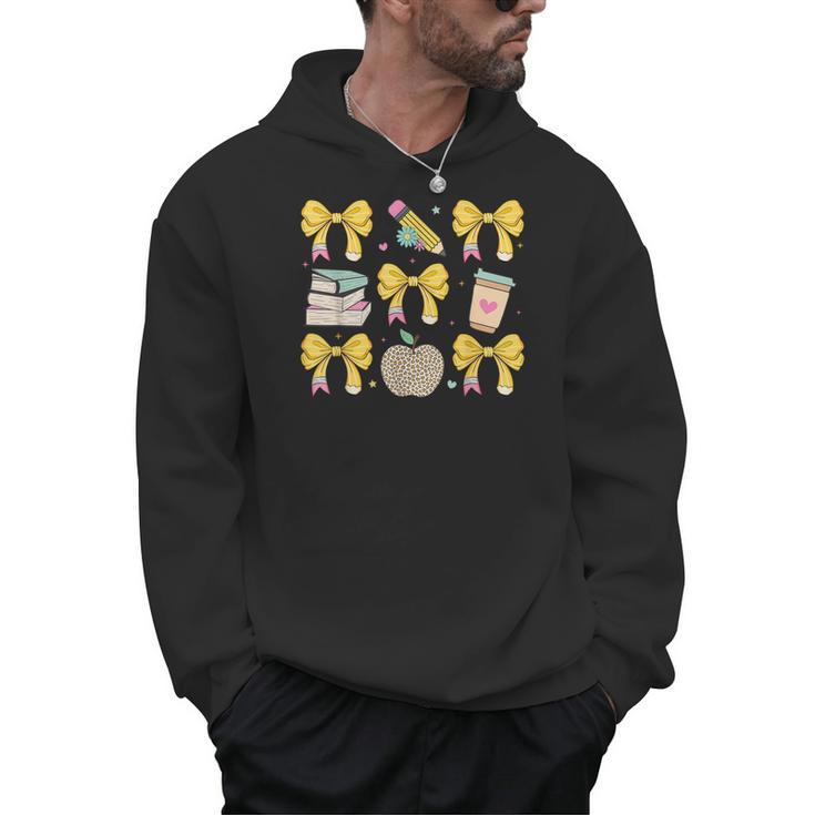 Back To School Yellow Bows Book Coffee Leopard Apple Teacher Men Hoodie, trending gift Back To School Yellow Bows Book Coffee Leopard Apple Teacher Men Hoodie, trending gift