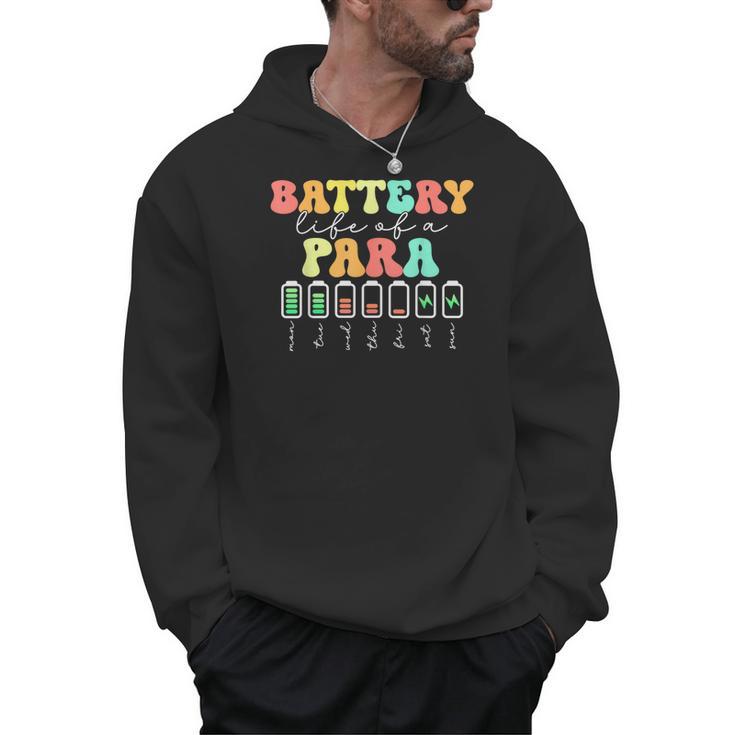 Battery Life Of A Para SPED Parapro Teacher Squad Men Hoodie