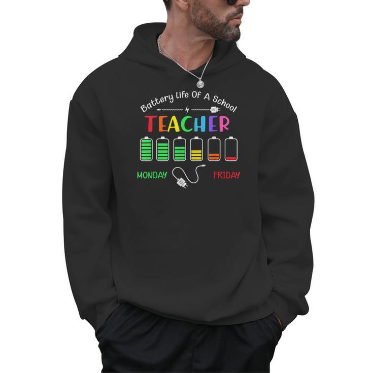 Battery Life Of A School Teacher Monday To Friday For Men Women Men Hoodie