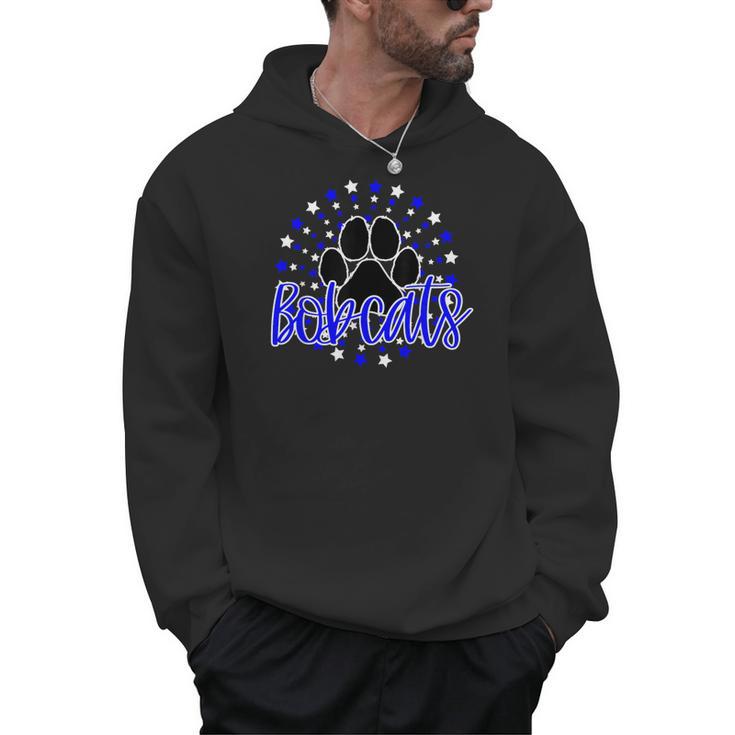 Blue Bobcats School Spirit Coquette Bow Mascot Teacher Men Hoodie, trending gift Blue Bobcats School Spirit Coquette Bow Mascot Teacher Men Hoodie, trending gift