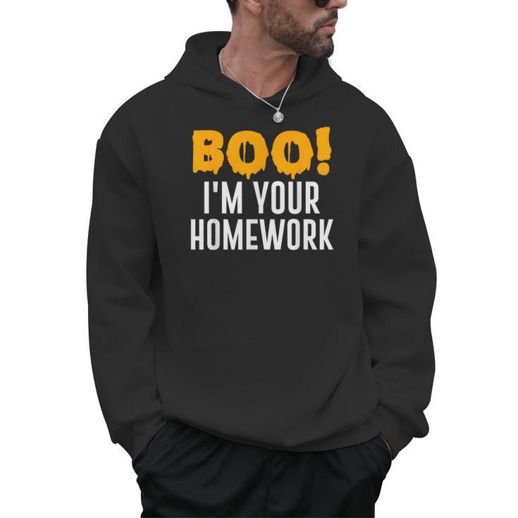 Boo I'm Your Homework Halloween Teacher Costume Men Hoodie