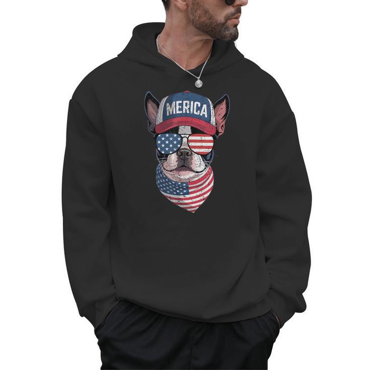 Boston Terrier 4th Of July US Merica Bostie Dog Patriotic For Men Women Kids Men Hoodie