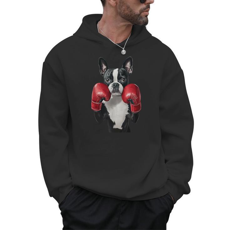 Boston Terrier Boxing Men Hoodie