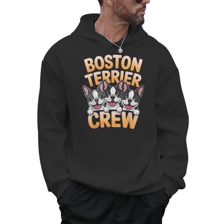 Boston Terrier Crew Cartoon For Dog Owner Pet Boston Terrier Men Hoodie