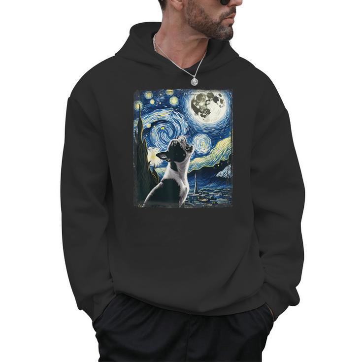 Boston Terrier Dog Art Van Gogh Starry Night Boston Terrier Men Hoodie, trending gift