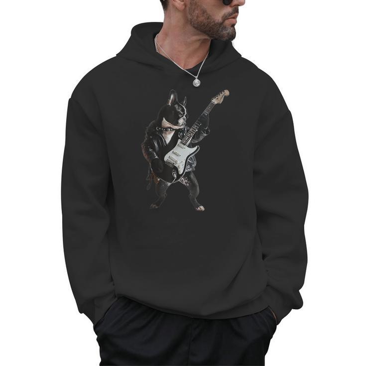 Boston Terrier Guitar Men Hoodie