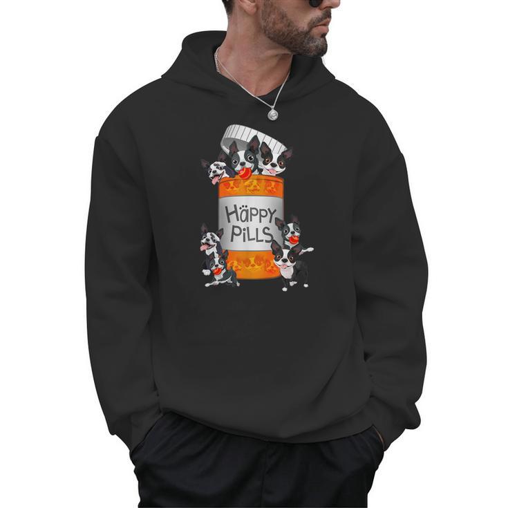 Boston Terrier Happy Pills T-Shirt Men Hoodie, trending gift