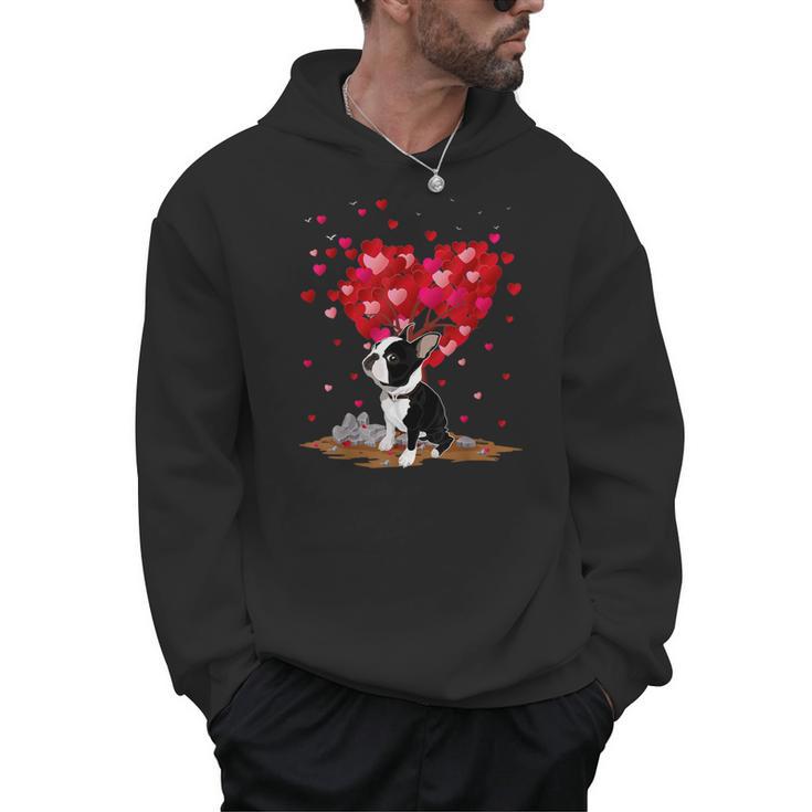 Boston Terrier Lover Heart Shape Boston Terrier Valentine Men Hoodie