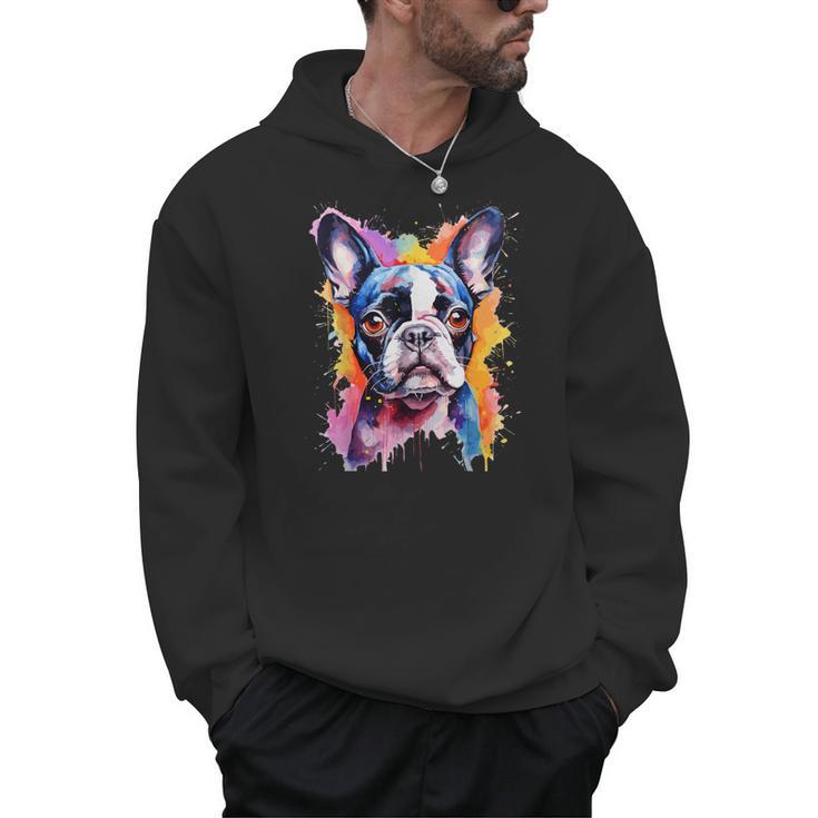 Boston Terrier Lover Pop Art Color Boston Terrier Dog For Men Women Girls Kids Men Hoodie