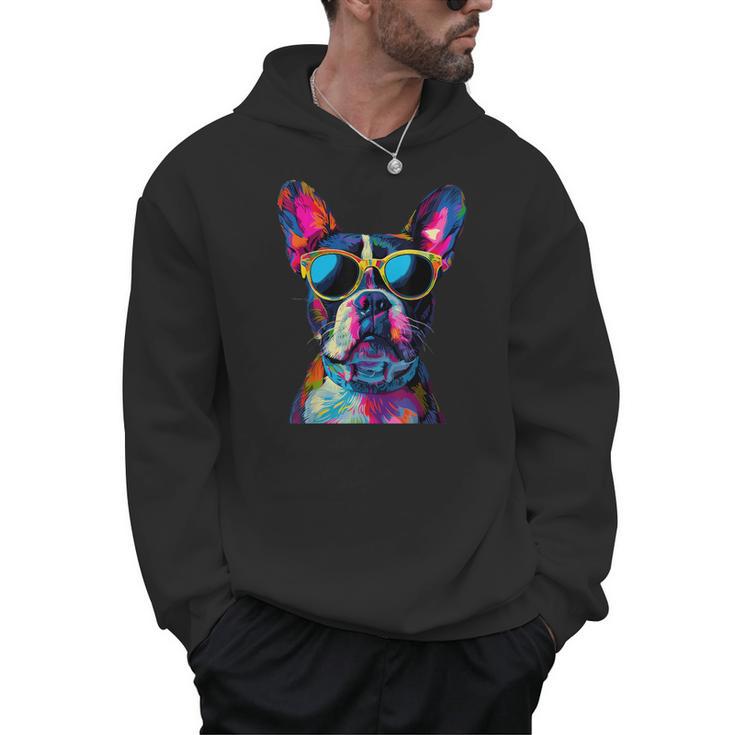 Boston Terrier Lovers Pop Art Boston Terrier Men Hoodie