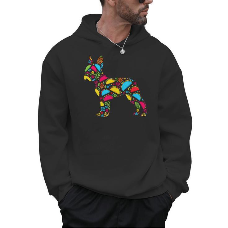 Boston Terrier Tacos Mexican Cinco De Mayo Taco Men Hoodie