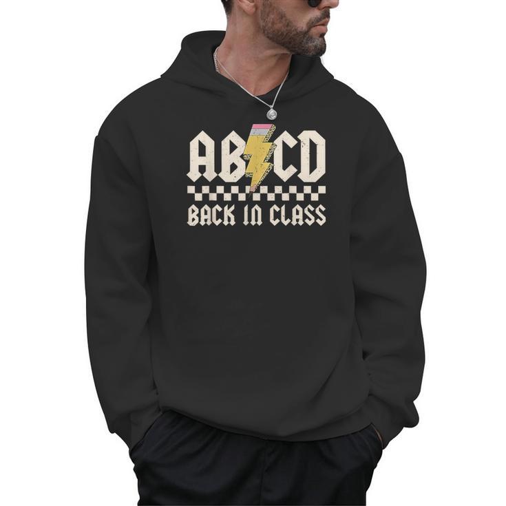 Boys Girls Teachers Rock Back To School ABCD Back In Class Men Hoodie