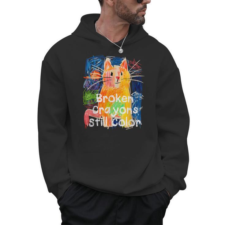 Broken Crayons Still Color Cat Teacher Men Hoodie