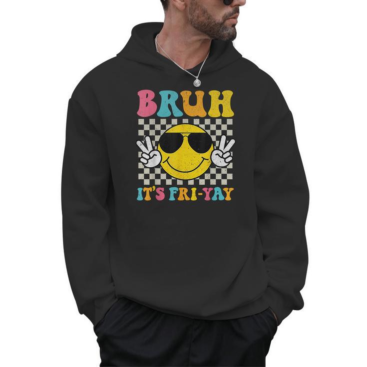 Bruh It's Fri-Yay Friday Weekend Smile Face Teacher Student Men Hoodie