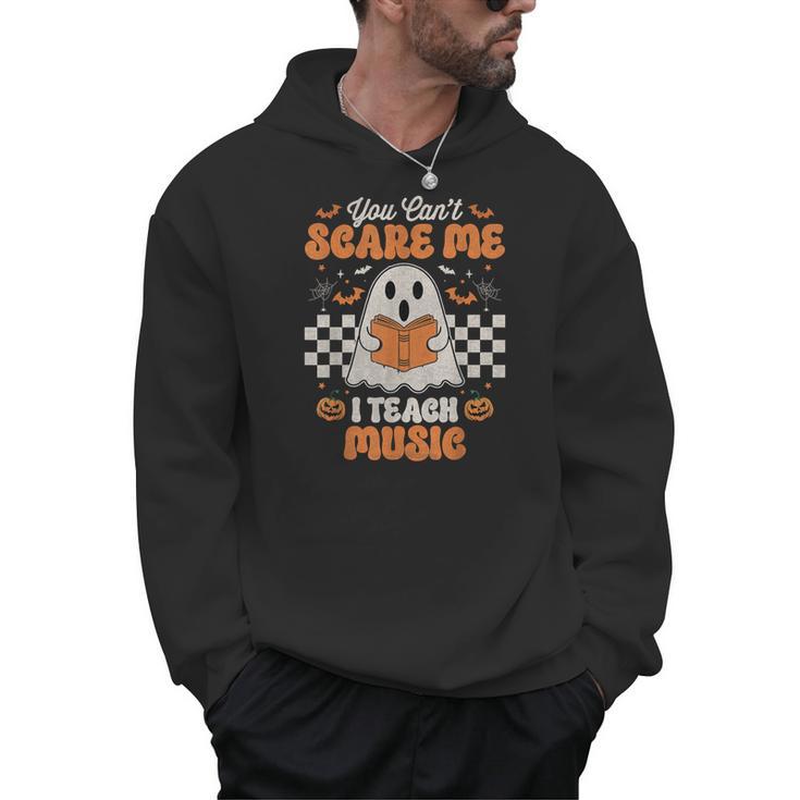 You Can't Scare Me I Teach Music Retro Teacher Halloween Men Hoodie