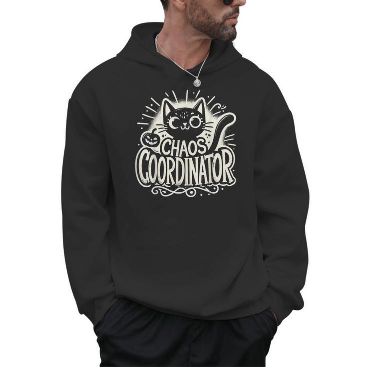 Cat Chaos Coordinator For Women Mom Halloween Teacher Men Hoodie