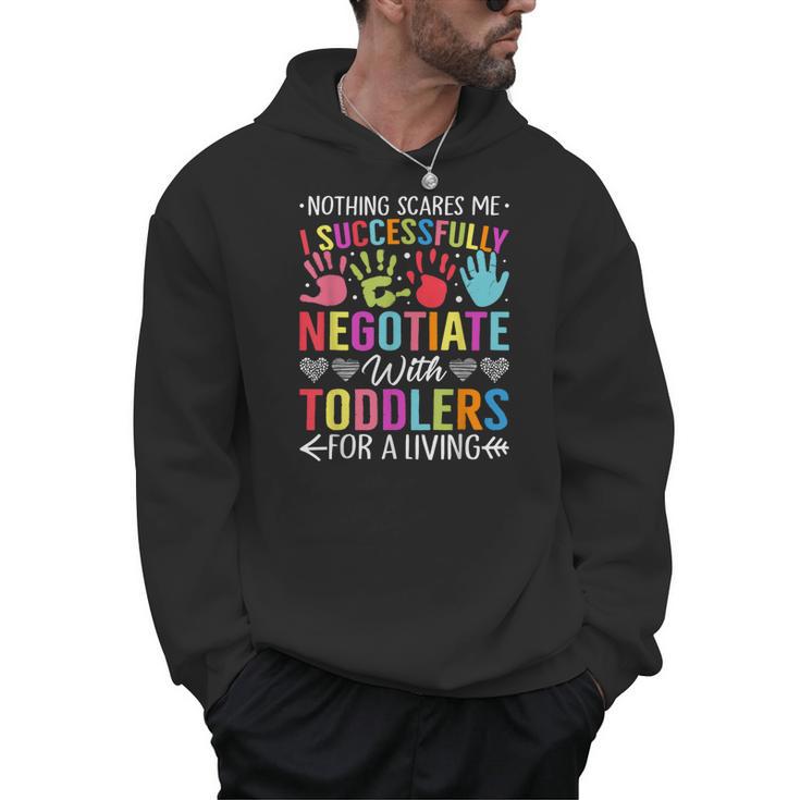 Childcare Teacher Negotiate With Toddlers Daycare Provider Men Women Girls Kids Men Hoodie