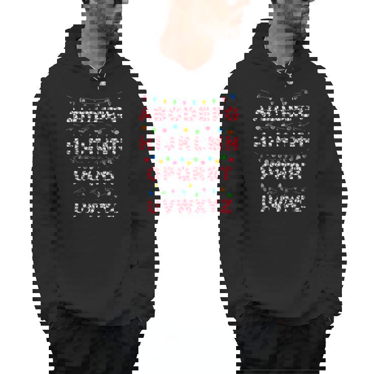 Christmas Alphabet Candy Cane Teachers Students Candy Cane For Men Women Kids Men Hoodie