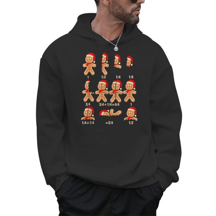 Christmas Math Teacher Equation Gingerbread With Santa Hat Men Women Men Hoodie