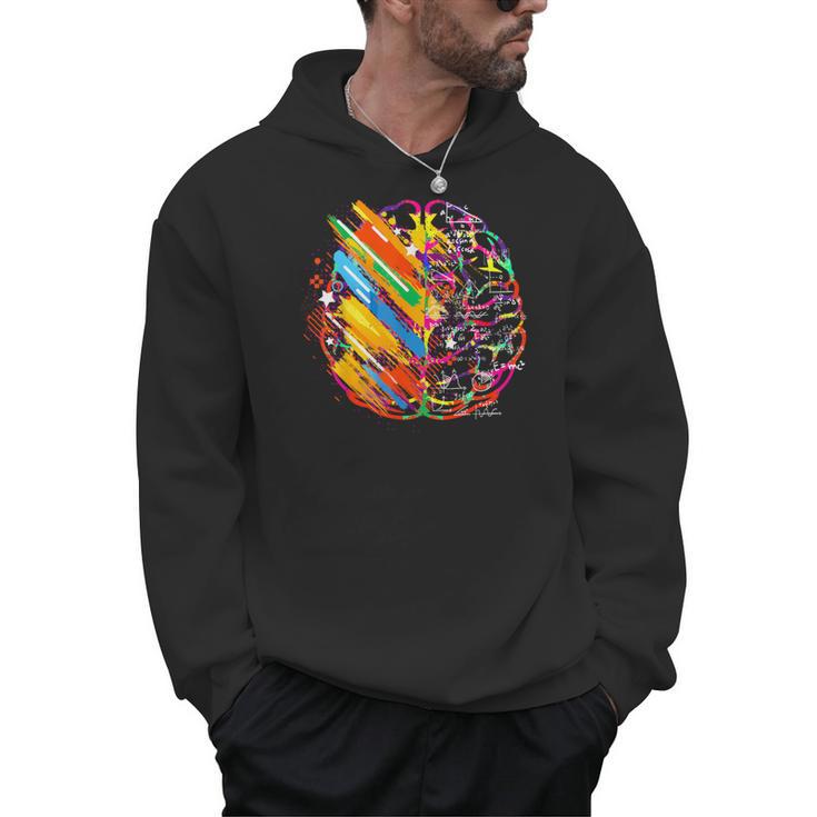 Colorful Brain Art Teacher Artist Painter Student Men Hoodie
