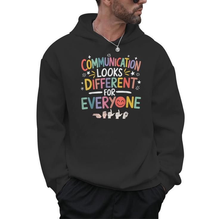 Communication ASL Teacher Deaf People ASL Interpreter Men Hoodie