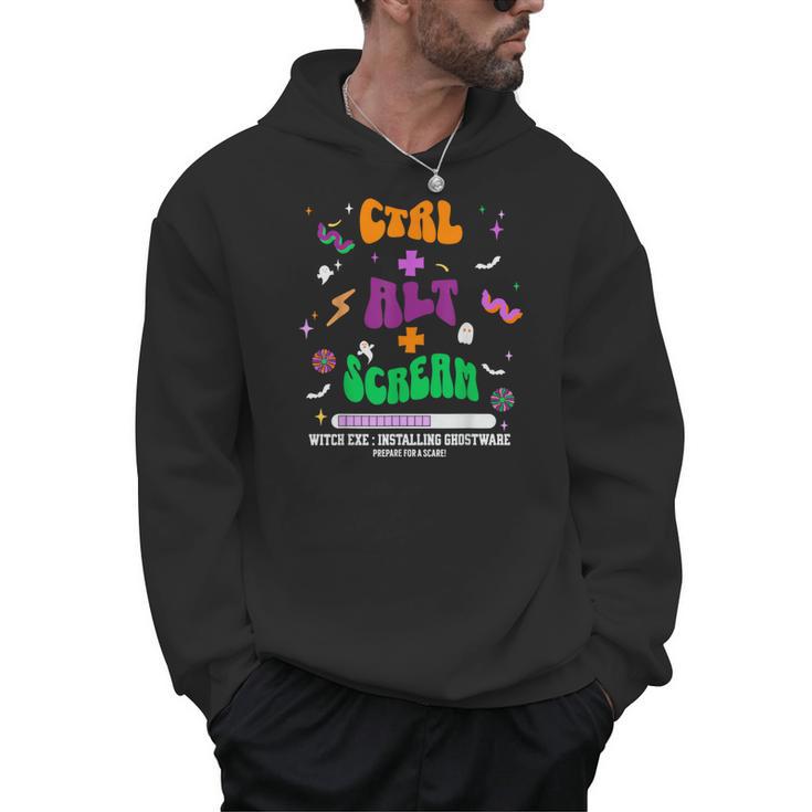 Computer Teacher Spooky Halloween Technology STEM Engineer Men Hoodie