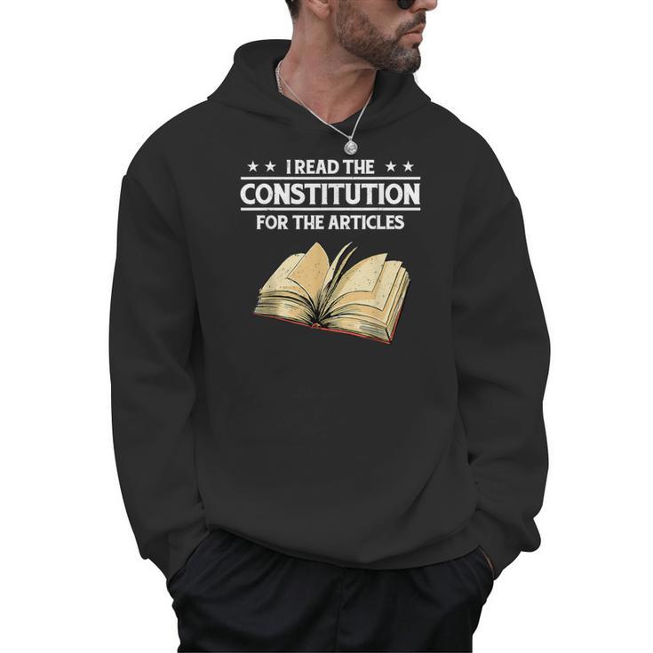 Cool History Teacher Read The Constitution For The Articles Men Hoodie