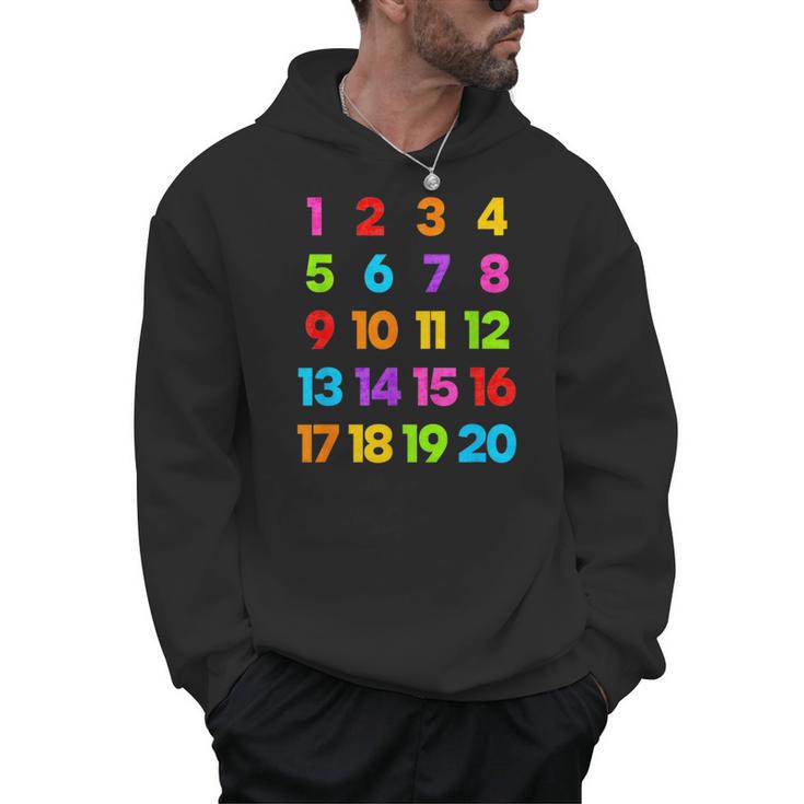 Counting 1-10 Learn To Count Number School Kids Teacher Men Hoodie