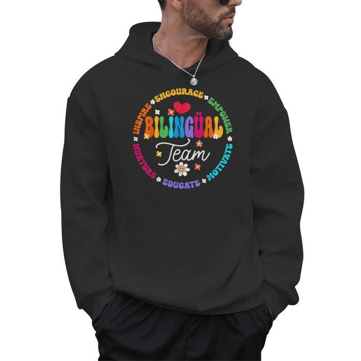 Cultivando Bilingues Dual Language Bilingual Team Teacher Men Hoodie