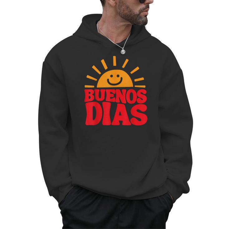 Cute Bilingual Spanish Teacher Buenos Dias Sunshine Men Hoodie