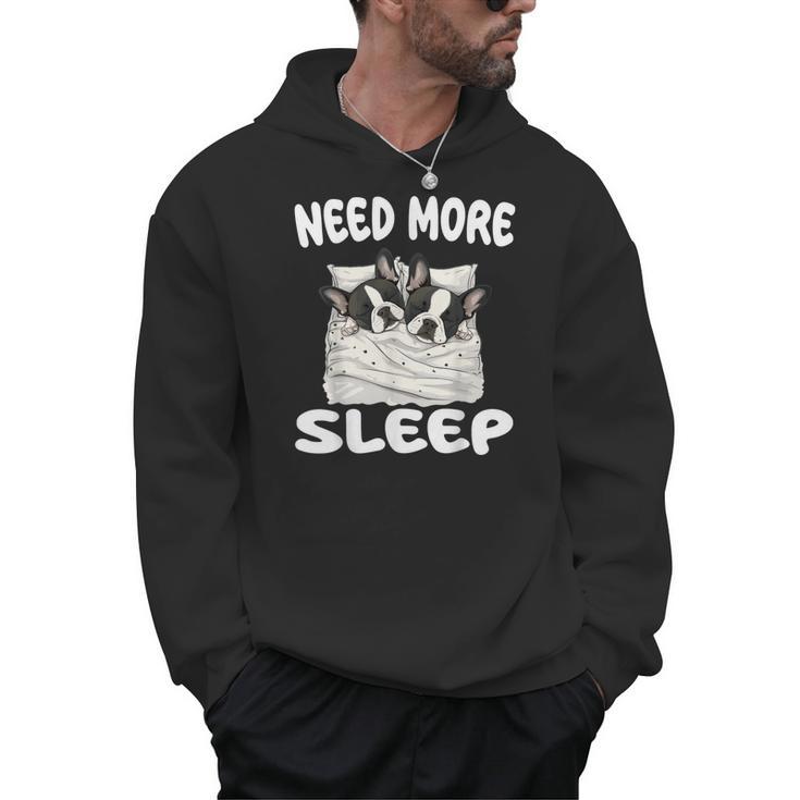Cute Boston Terrier Need More Sleep Pajamas Nightgown Men Hoodie
