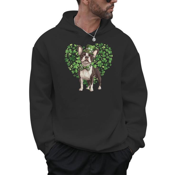 Cute Boston Terrier Shamrock St Patrick's Day Dog Lover Men Women Kids Men Hoodie