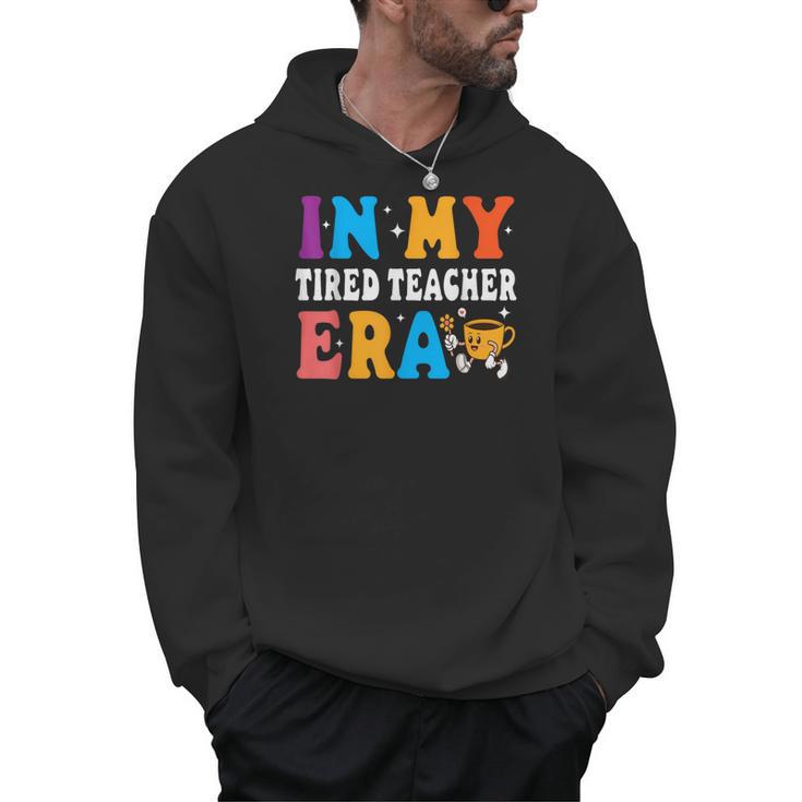Cute Coffee Glass Face Happy Day In My Tired Teacher ERA For Men Women Men Hoodie