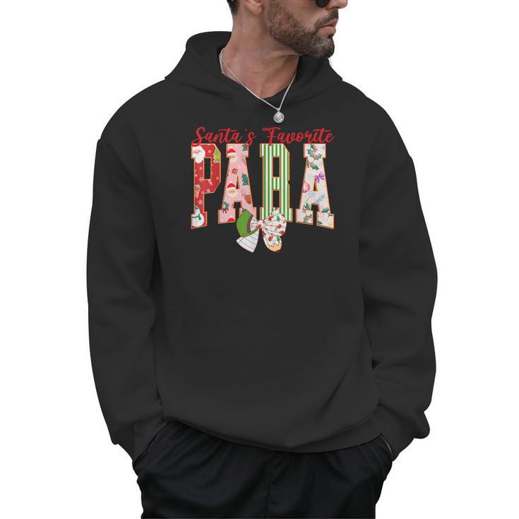 Cute Santas Favorite Para Christmas Paraprofessional Teacher Men Hoodie