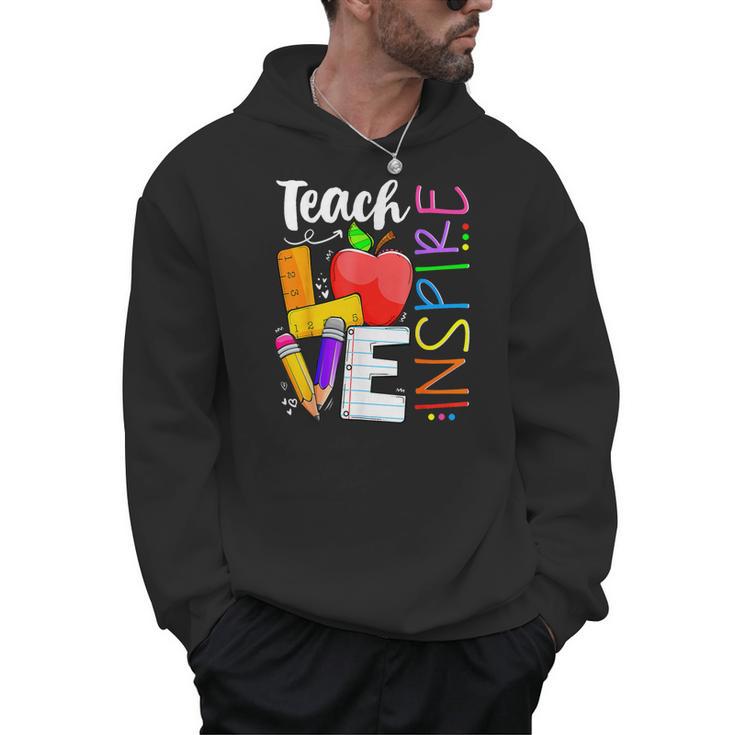 Cute Teach Love And Inspire Men Women Teacher Men Hoodie