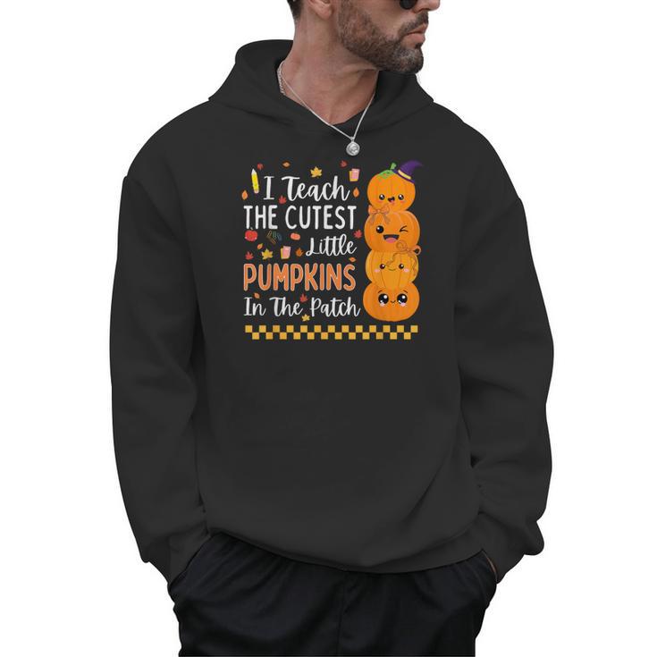 Cute Teacher Halloween For Women Men Teacher Pumpkin Men Hoodie