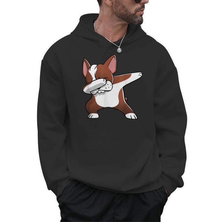 Dabbing Red Boston Terrier Dab Dance Dog Men Women Kids Men Hoodie