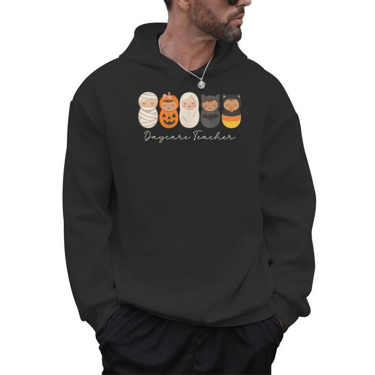 Daycare Teacher Halloween Infant Squad Spooky Childcare Fall Men Hoodie