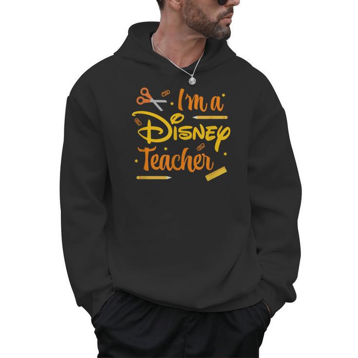 Disney Back To School I'm A Disney Teacher Crafty Logo Men Hoodie