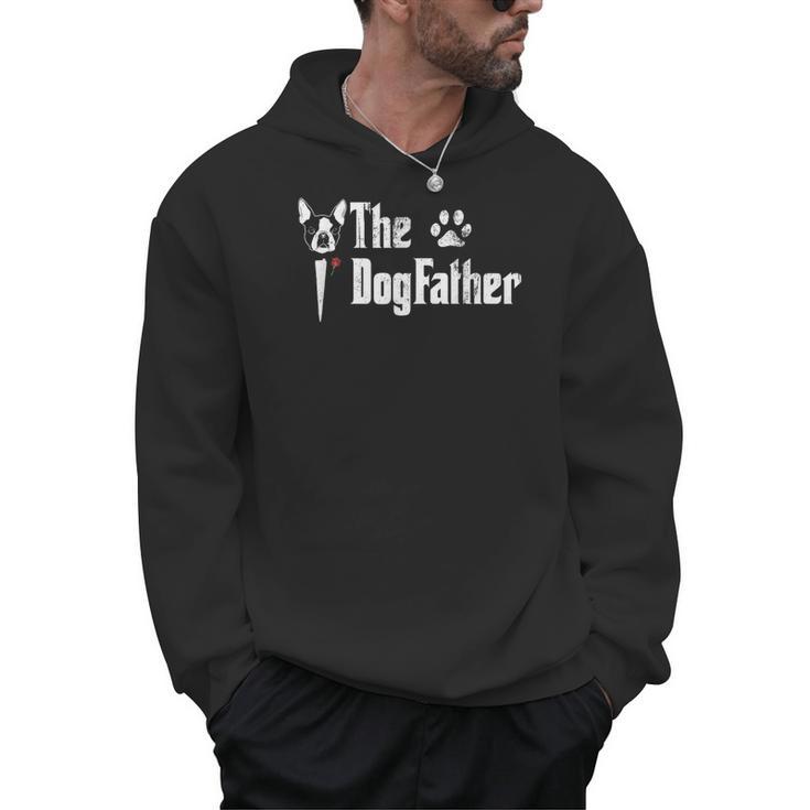 The Dogfather Boston Terrier Dog Dad Father's Day Men Hoodie