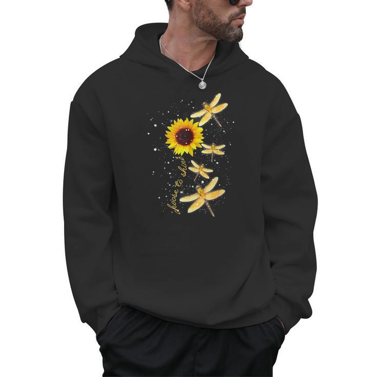 Dragonfly Sunflower Teacher Growth Mindset Choose To Shine Men Hoodie