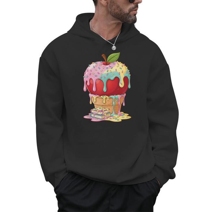 Dripping Apple Ice Cream Cone Cute Teacher Appreciation Men Hoodie