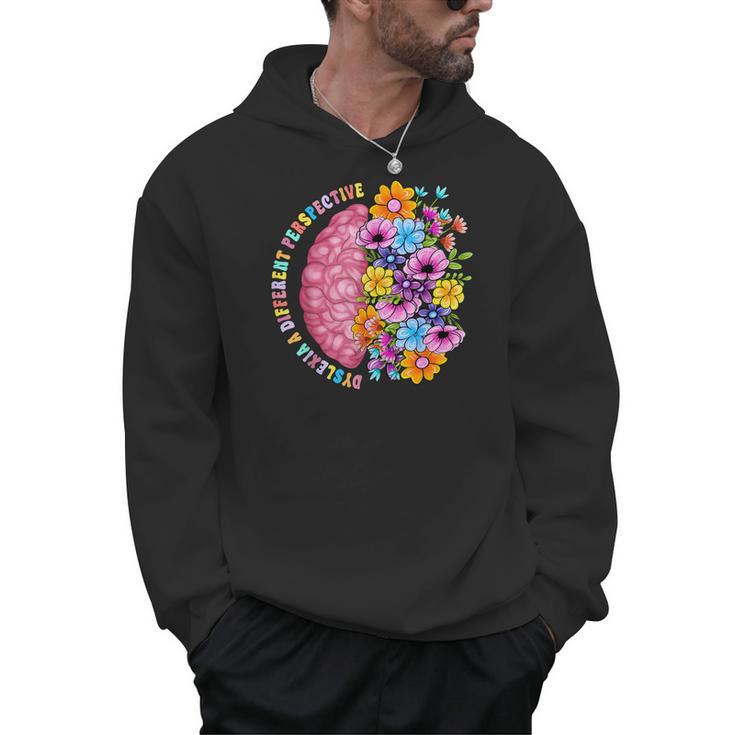 Dyslexia Different Perspective Reading Brain Floral Teacher Men Hoodie