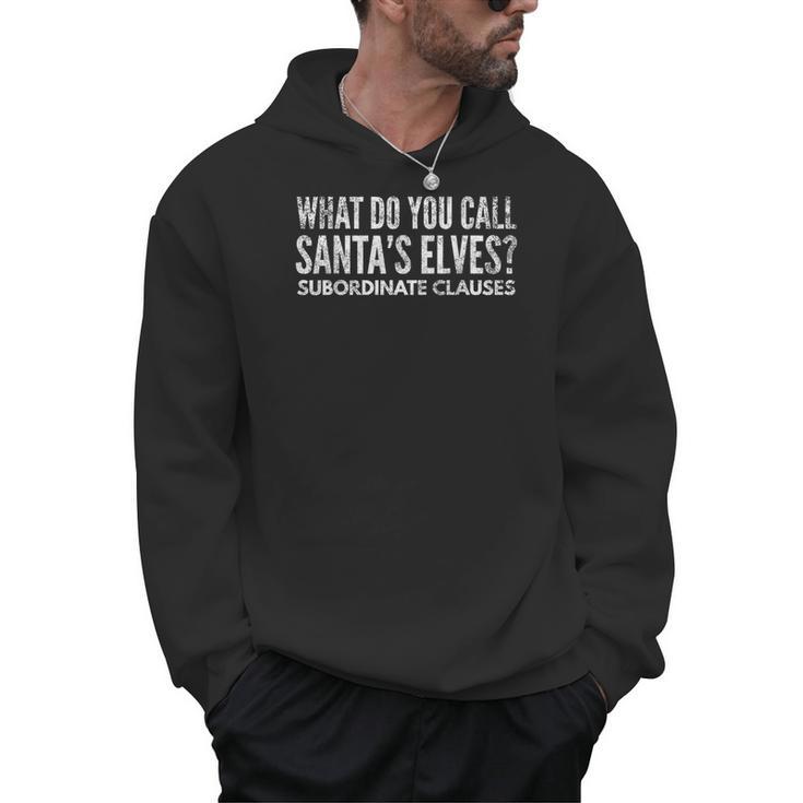 English Teacher About Grammar And Christmas Men Hoodie